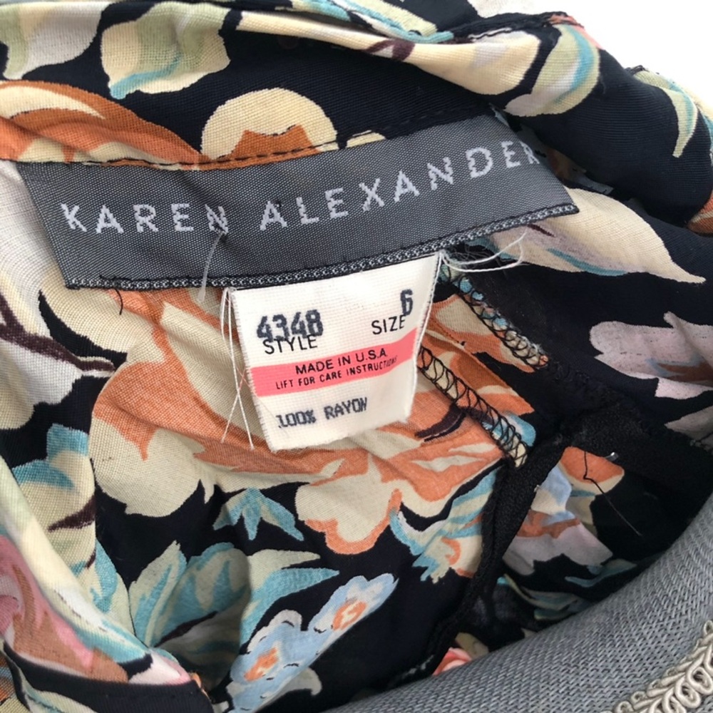 Vintage Karen Alexander Floral Maxi Dress - Picture 3 of 6